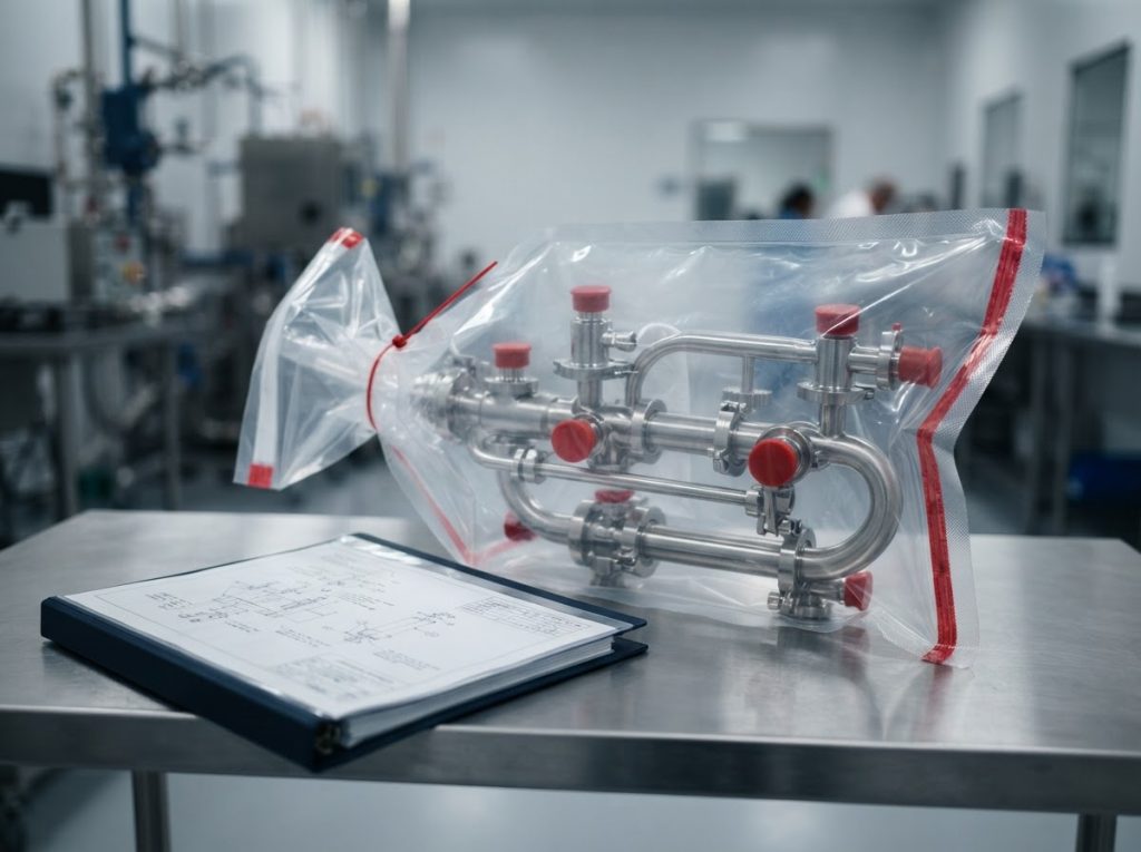 Bagged and capped high-purity assembly with turnover documentation