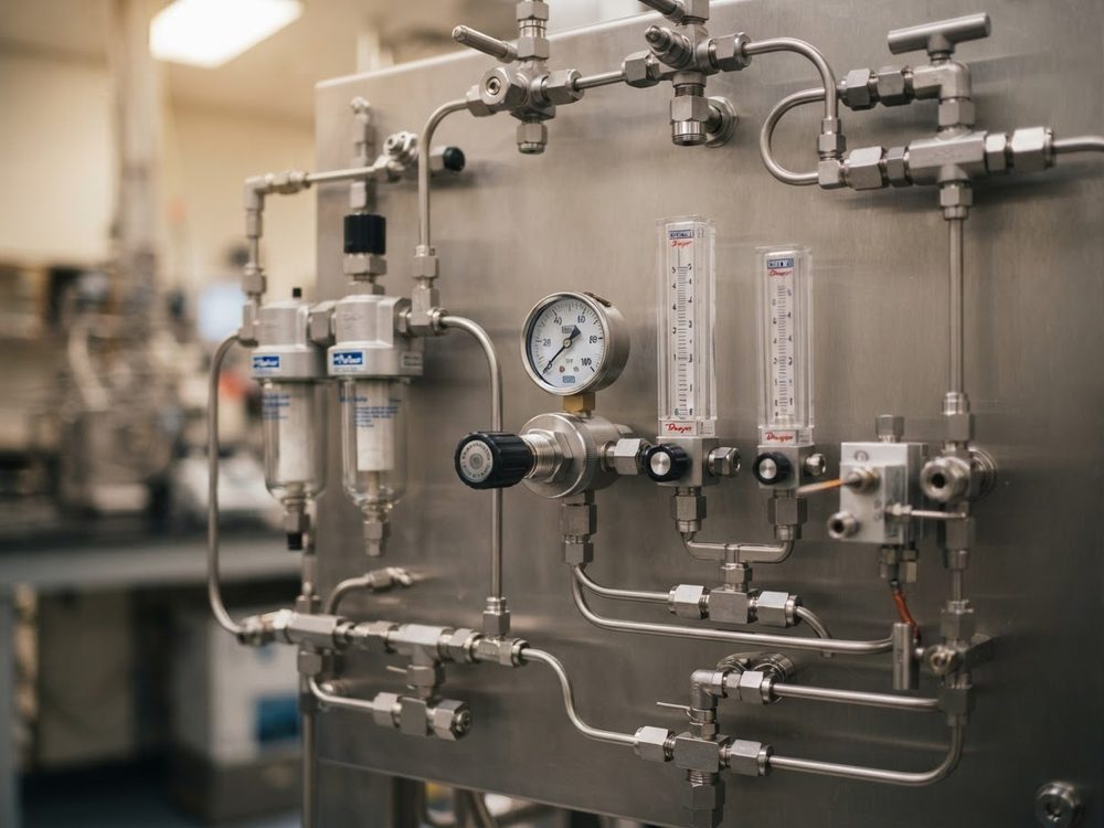 Sample conditioning components preparing a process sample for an analyzer
